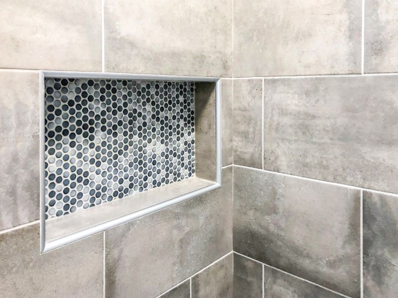 Open Shower with Niche Storage